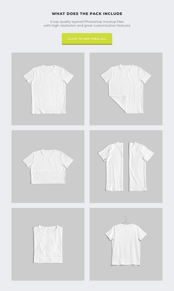 Customizable T-Shirt Mockups Pack in Product Mockups - product preview 12
