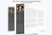 Resume Template 002 for Photoshop
