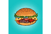 Burger, fast food restaurant
