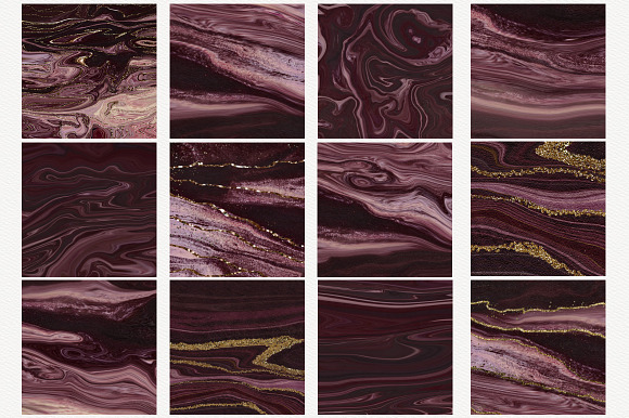 Mauve Pink n Gold Marble backgrounds in Textures - product preview 4