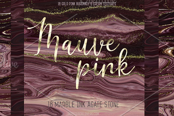Mauve Pink n Gold Marble backgrounds in Textures - product preview 6