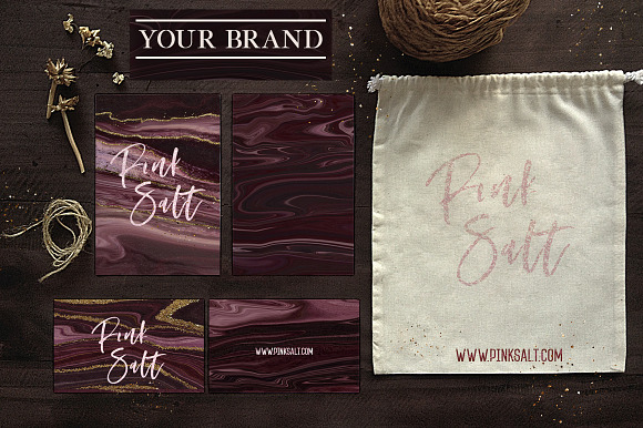 Mauve Pink n Gold Marble backgrounds in Textures - product preview 7