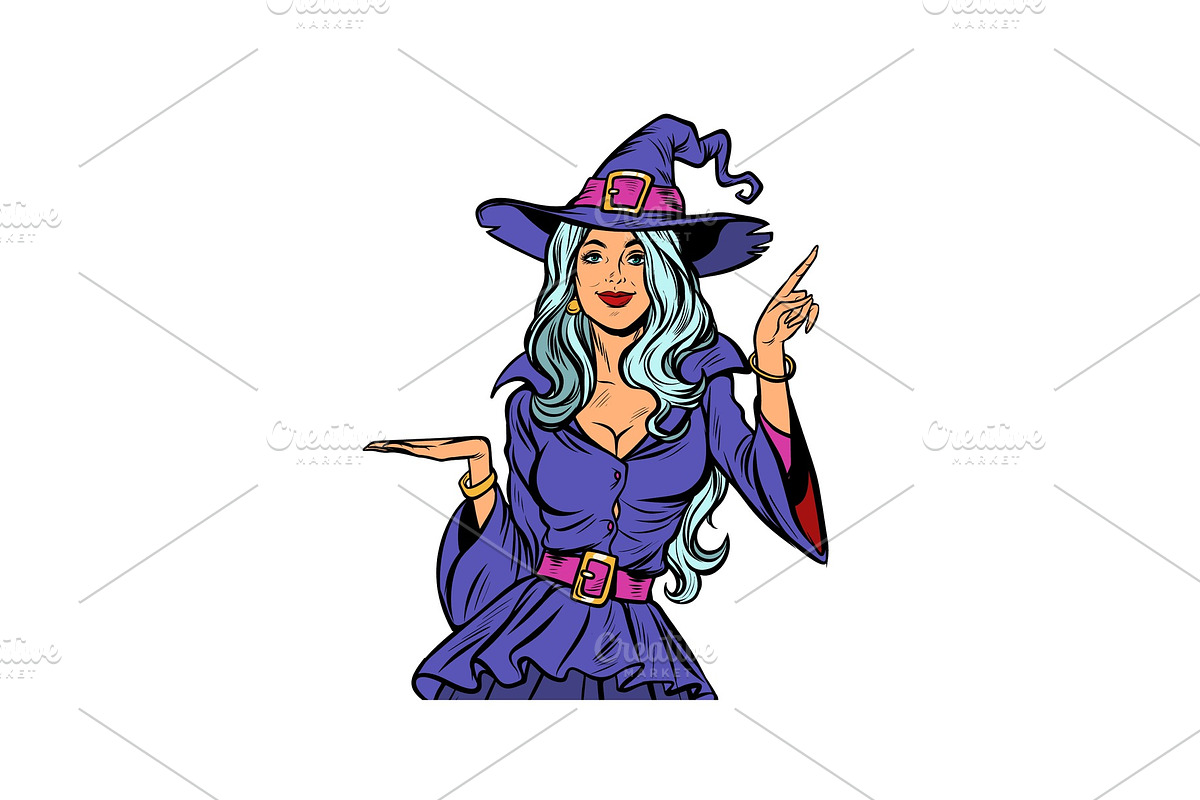 Beautiful witch. Announce Halloween in Objects - product preview 8