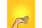 human hand presentation gesture