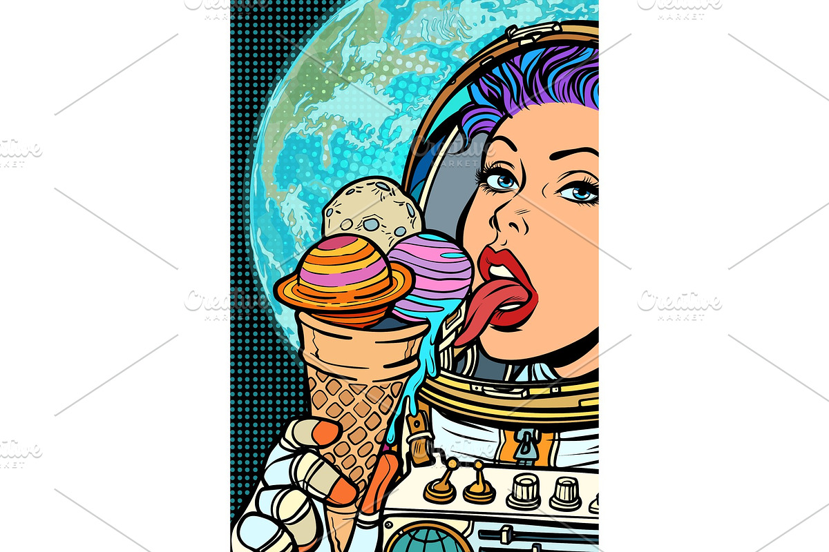 solar system, like ice cream in Illustrations - product preview 8