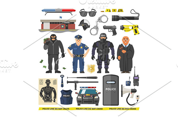 Police vector people policeman and