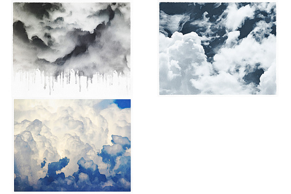 Watercolor Clouds - Textures in Textures - product preview 2