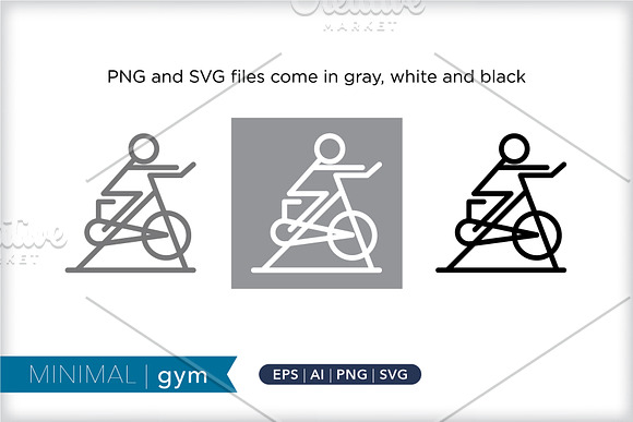 Minimal gym icons in Graphics - product preview 1