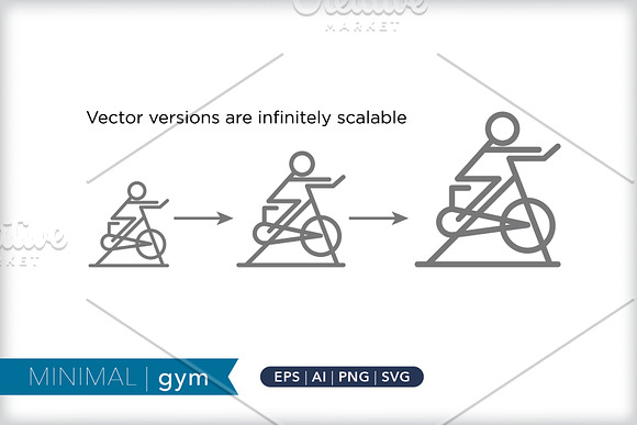 Minimal gym icons in Graphics - product preview 3