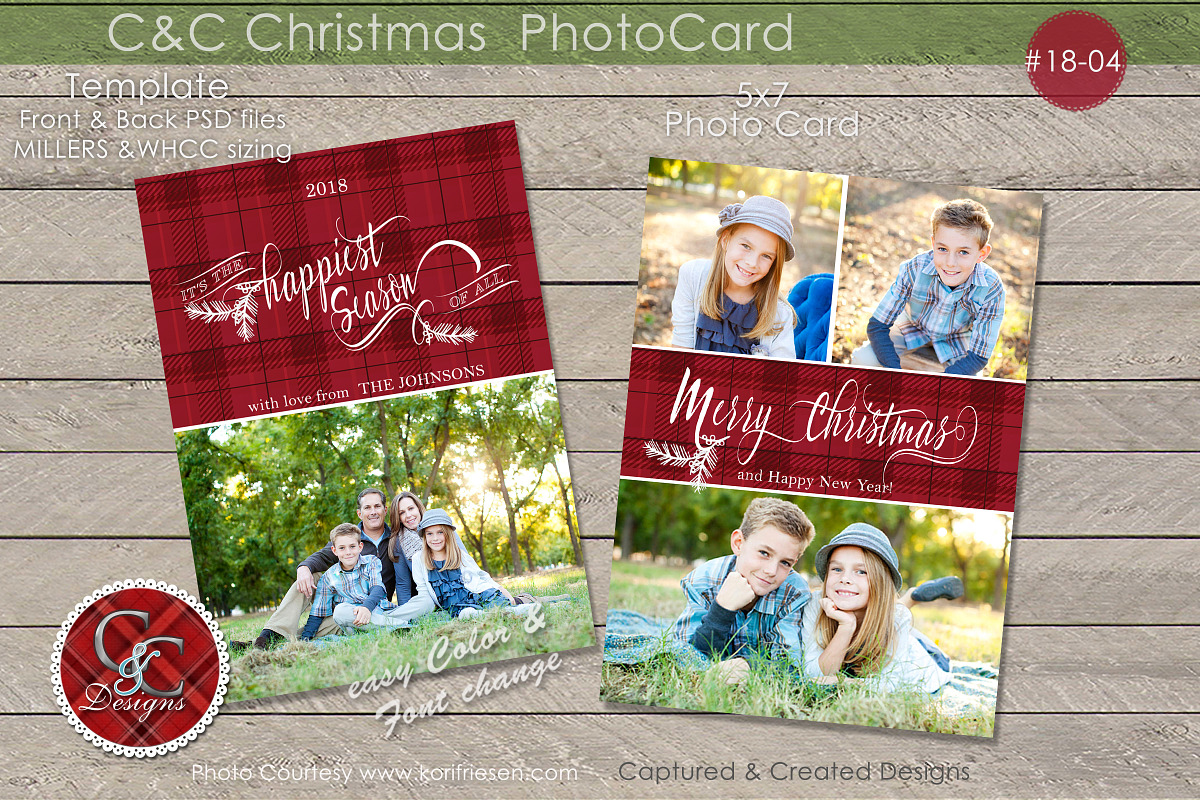 C&C Christmas Photo Card 18-04 in Objects - product preview 8