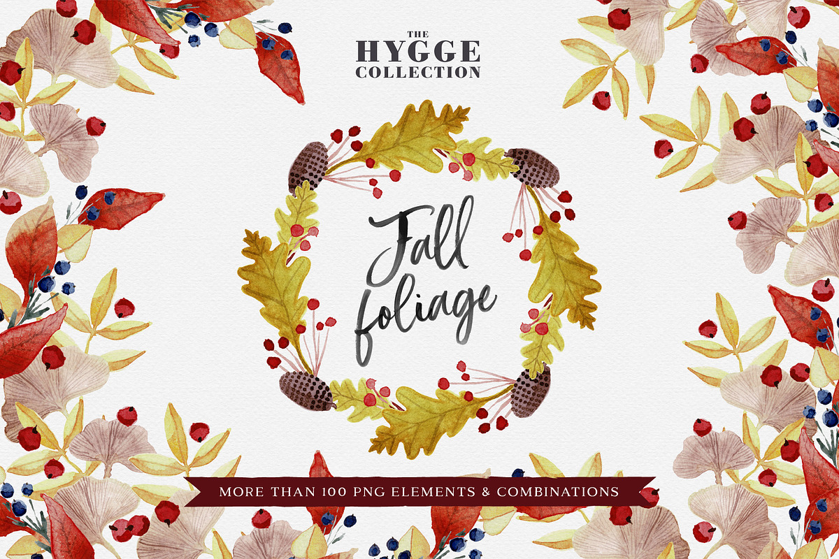 HYGGE Fall Foliage Illustration Set in Illustrations - product preview 8