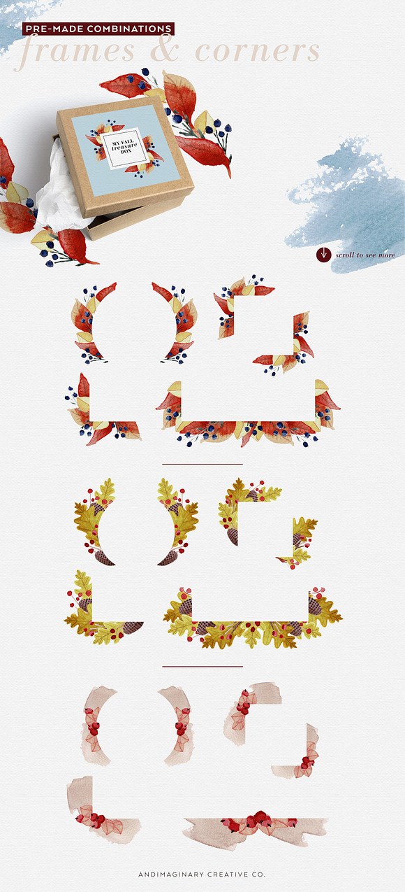 HYGGE Fall Foliage Illustration Set in Illustrations - product preview 3