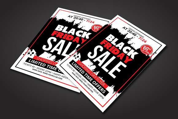 Black Friday Sale Flyer Templates in Flyer Templates - product preview 2