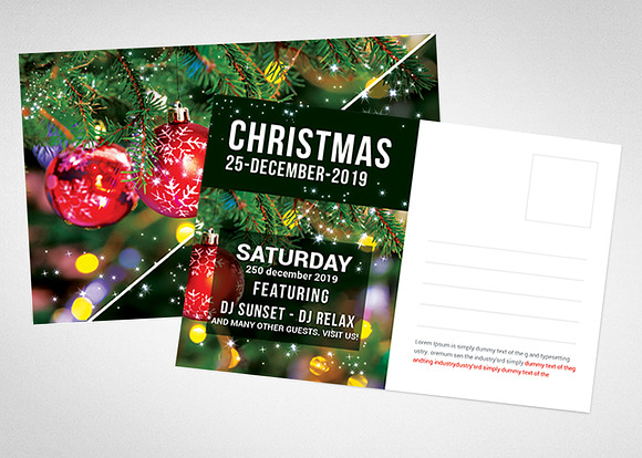 Christmas - Postcard Templates in Postcard Templates - product preview 1