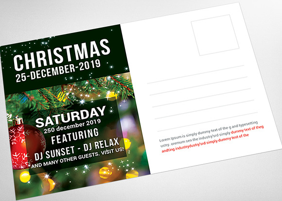 Christmas - Postcard Templates in Postcard Templates - product preview 3