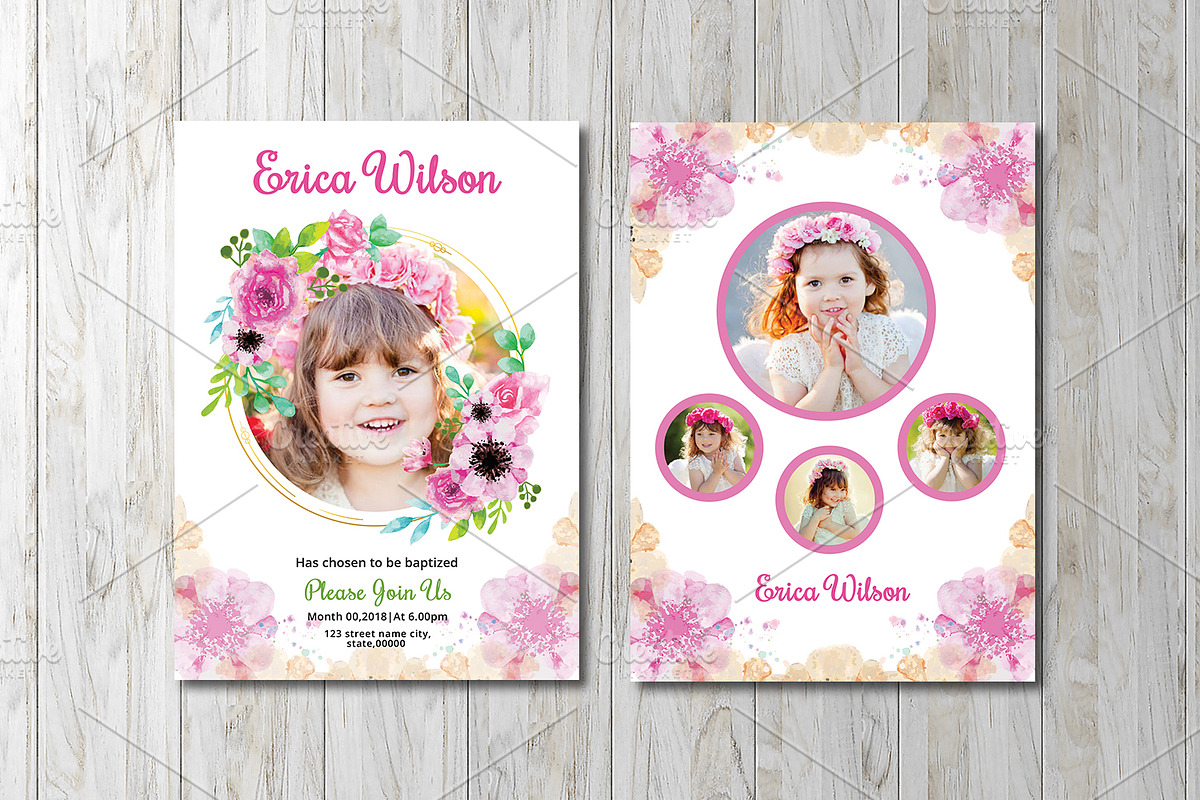 Baptism Invitation V889 in Card Templates - product preview 8