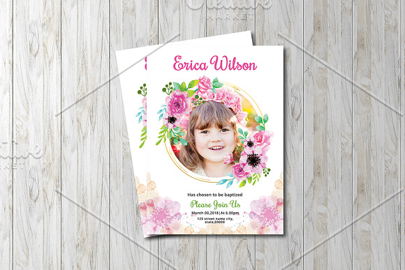 Baptism Invitation V889 in Card Templates - product preview 2