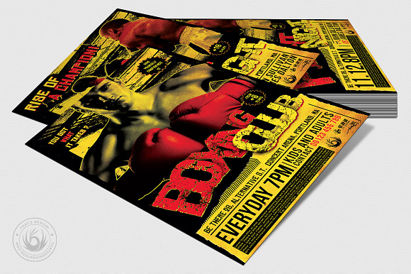 Fight Night Flyer Template V1 in Flyer Templates - product preview 3