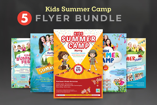 Kids Summer Camp Flyer Bundle