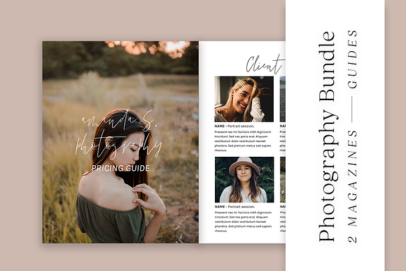 2 Photographer Pricing Guides Bundle in Magazine Templates - product preview 7