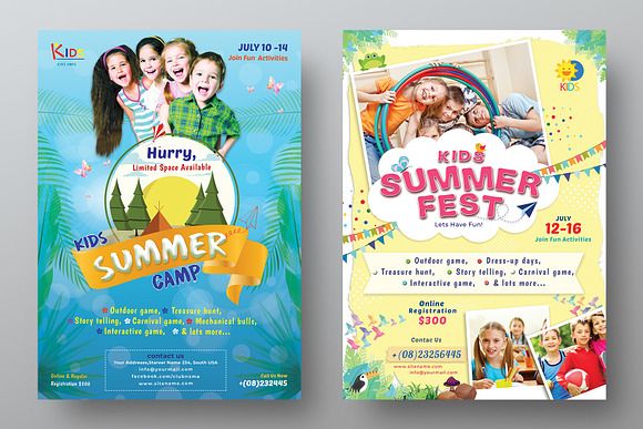 Kids Summer Camp Flyer Bundle in Flyer Templates - product preview 3