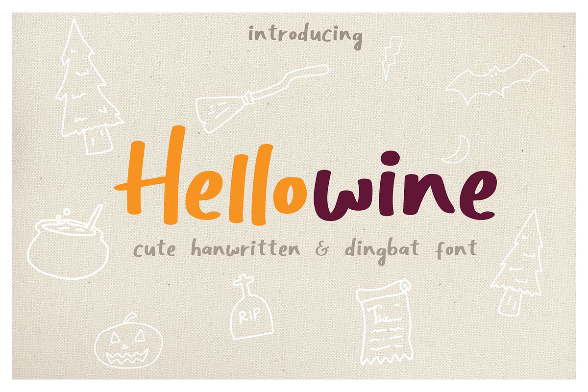Hellowine - Cute Handwritten Font in Sans-Serif Fonts - product preview 8