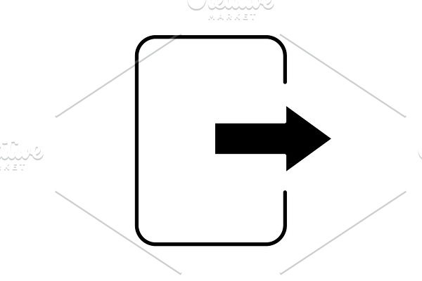 Exit button glyph icon