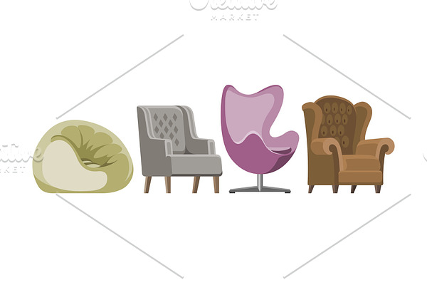 Chair vector comfortable furniture