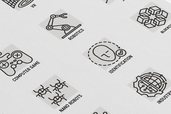 Cyber Technology | 16 Thin Line Icon in Icons - product preview 6