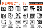 Web development black concept icons