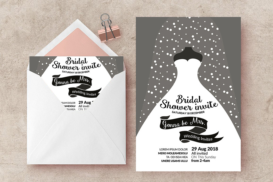 Bridal Shower Invite Templates in Wedding Templates - product preview 8