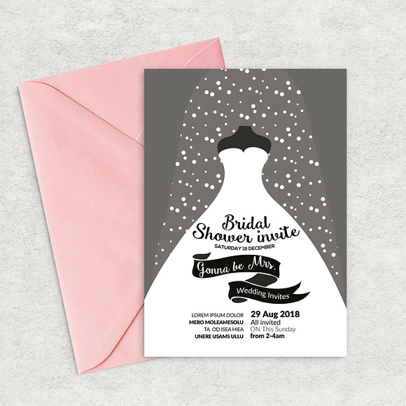 Bridal Shower Invite Templates in Wedding Templates - product preview 2