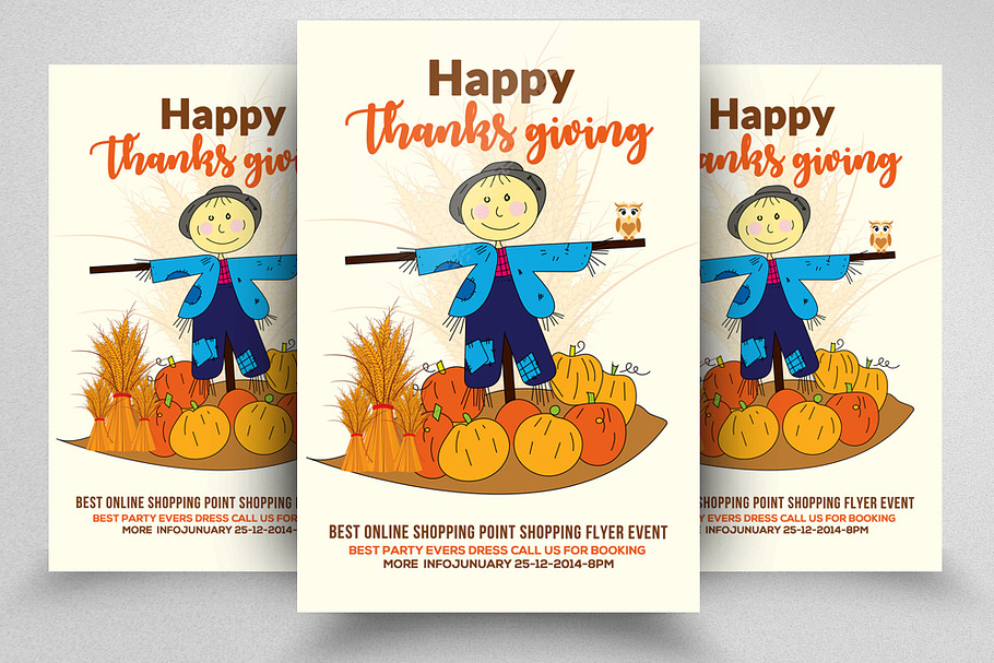 Thanksgiving Psd Flyer Templates