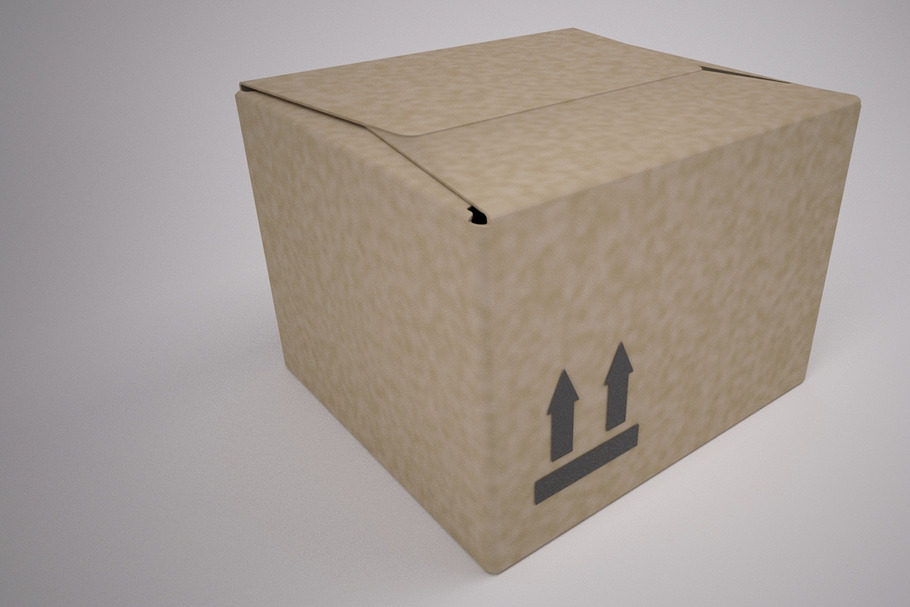 Simple Cardboard Box in Objects - product preview 8