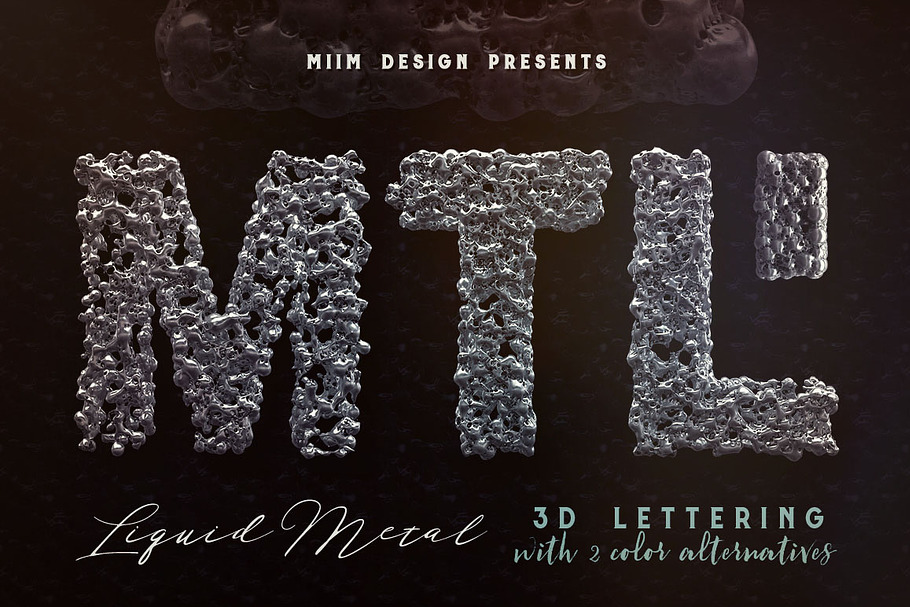 Liquid Metal – 3D Lettering