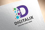 Letter D - Digitalix Logo