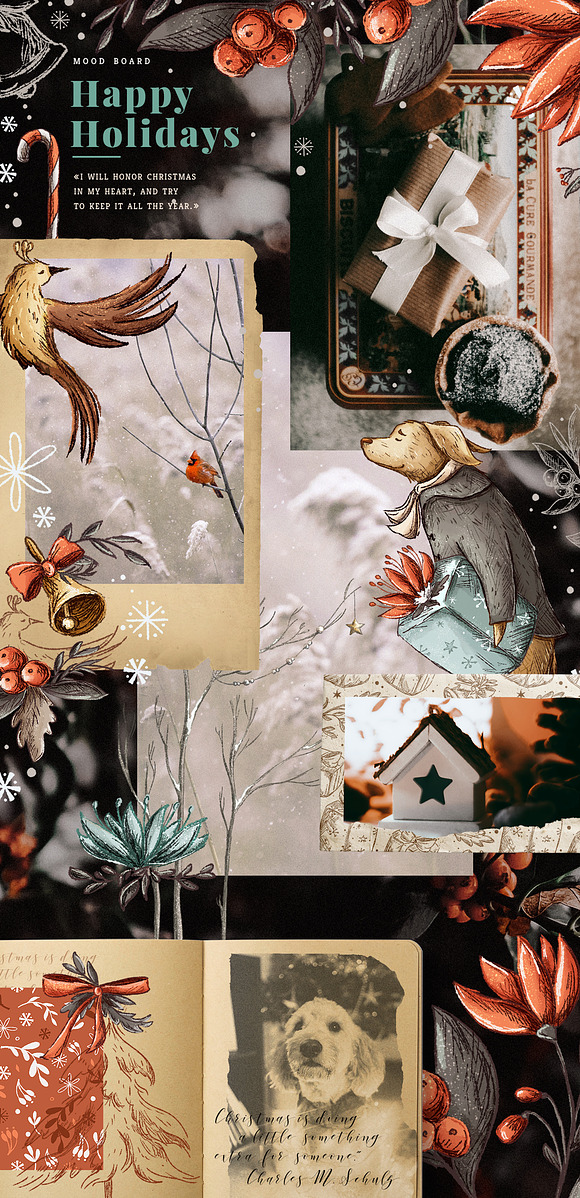 Vintage Holidays • Christmas Dogs in Illustrations - product preview 4
