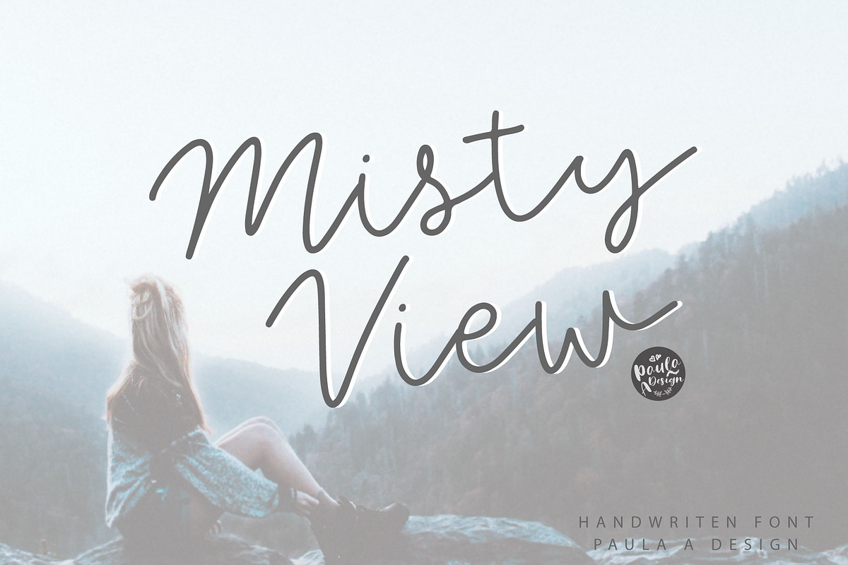 Misty View  in Script Fonts - product preview 8