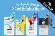 ID Card Bundle Template 10 cards