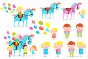 Kids Horse Balloons Holiday Set