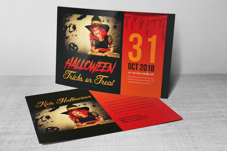 Halloween Postcard Psd Templates in Postcard Templates - product preview 8