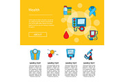 Vector colored diabetes icons web