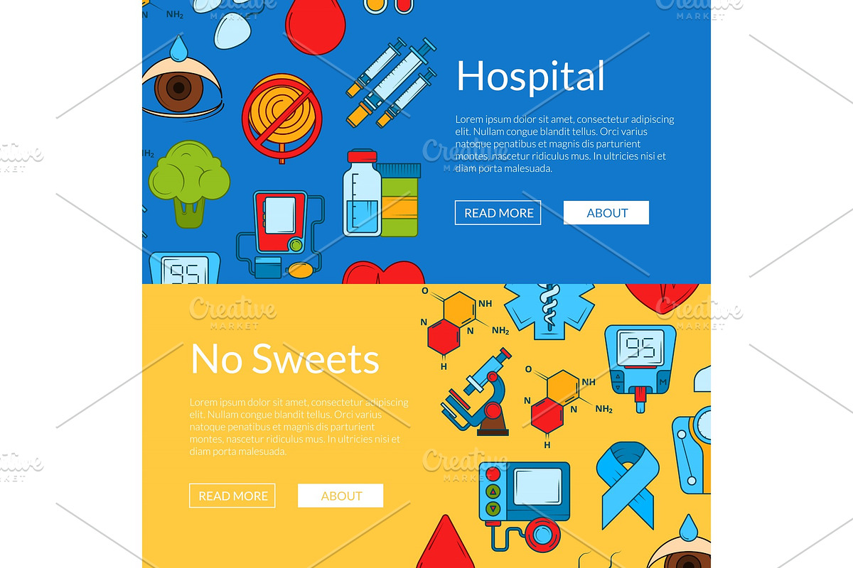 Vector colored diabetes icons web in Graphics - product preview 8