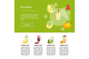 Vector flat color smoothie page