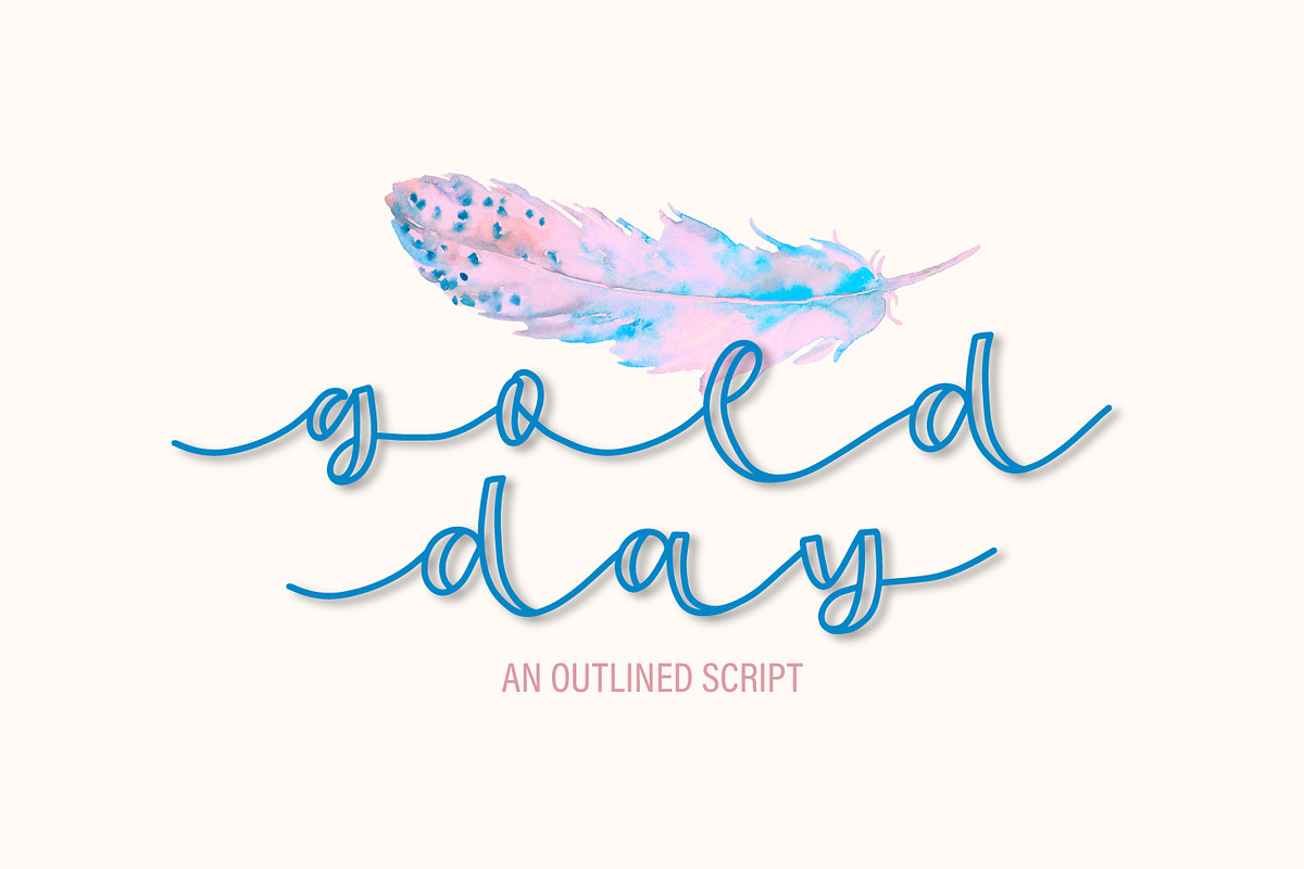 Gold Day - An Outlined Script  in Script Fonts - product preview 8
