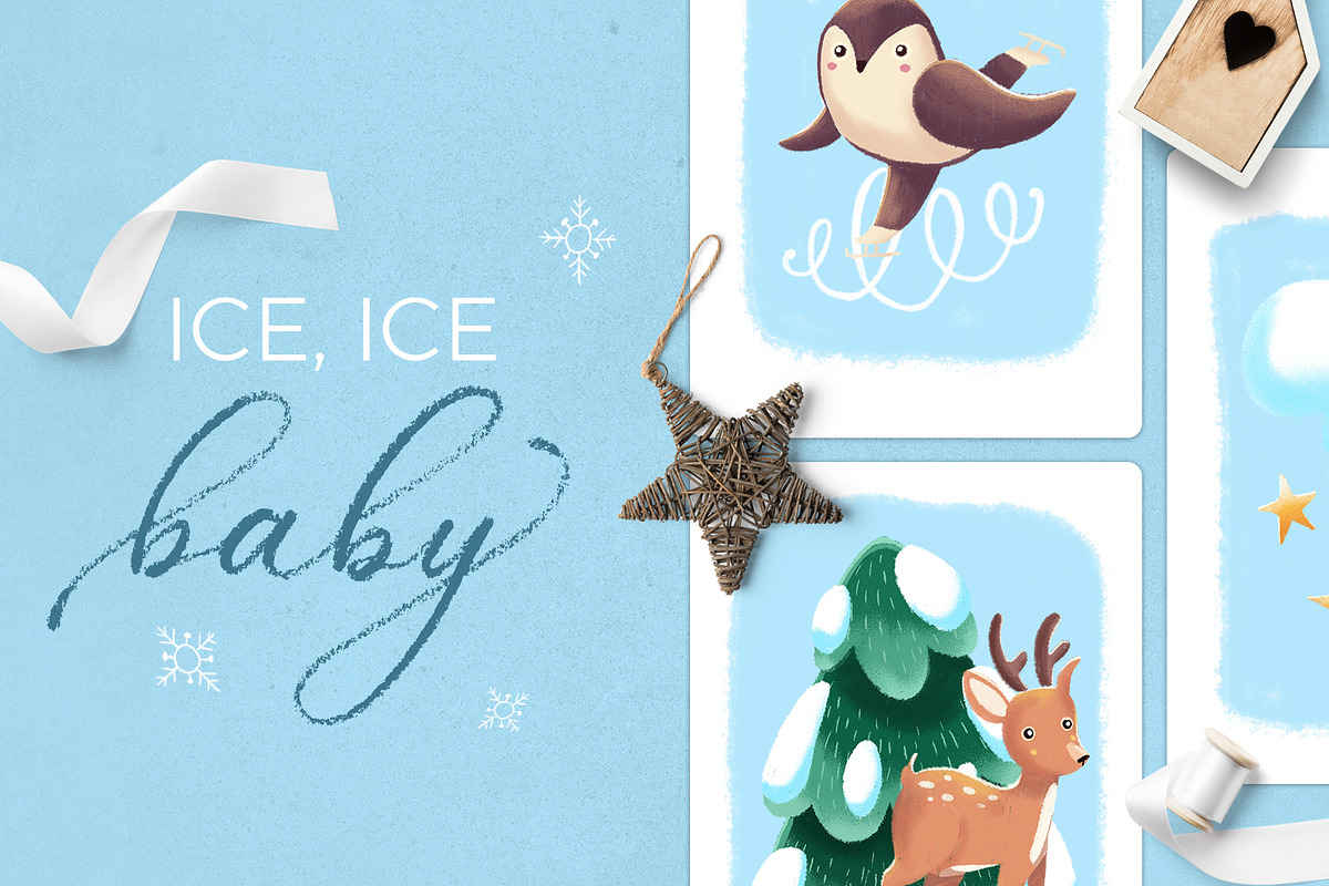 Ice Ice Baby • winter scene creator in Illustrations - product preview 8