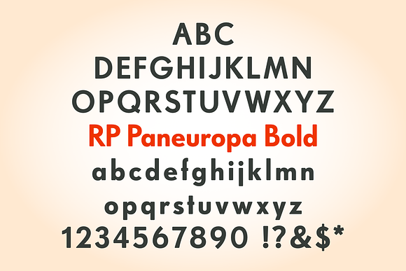 RP Paneuropa - retro geometric sans in Retro Fonts - product preview 8