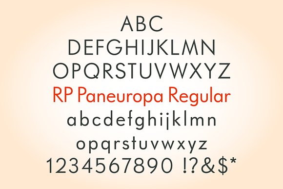 RP Paneuropa - retro geometric sans in Retro Fonts - product preview 9