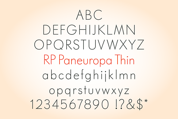 RP Paneuropa - retro geometric sans in Retro Fonts - product preview 10