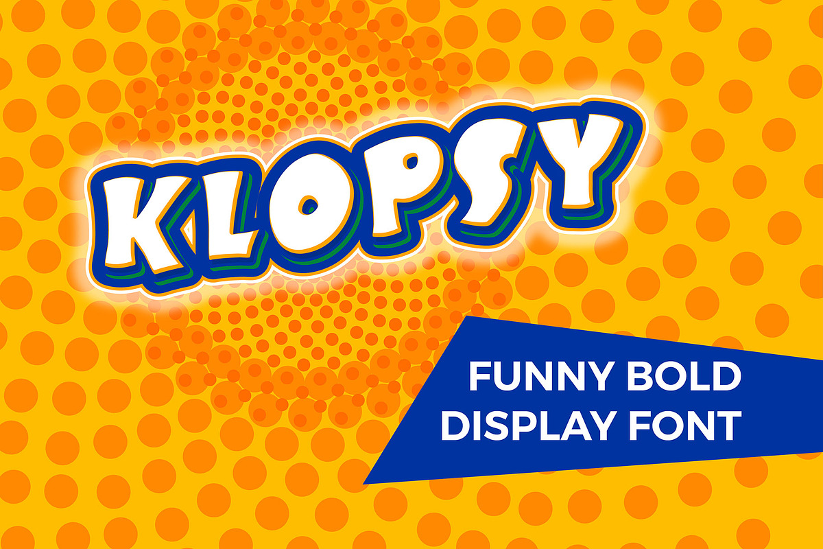 KLOPSY - funny bold display font in Display Fonts - product preview 8